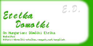 etelka domolki business card